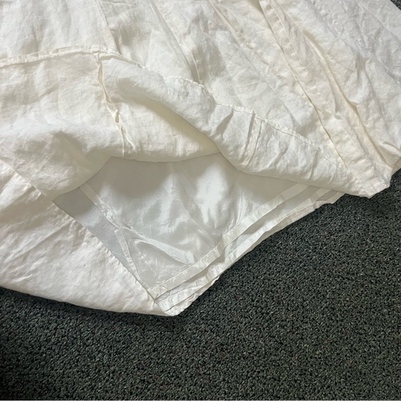 SIXTH SENSE 100% Linen White Mermaid A-Line Lightweight Modest Maxi Skirt Sz XL - Picture 10 of 15